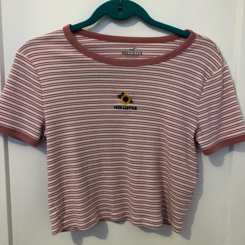 striped shirt with sunflower